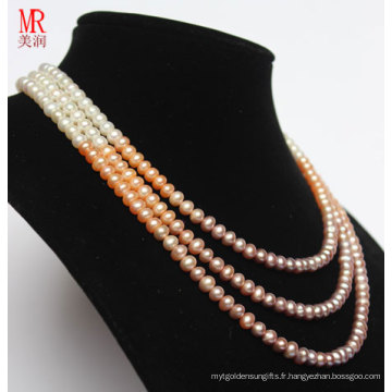 3strands Water Pearl Necklace Jewelry